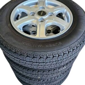 12-inch alloy wheels 4x100 with 145/80R12 tyres UK